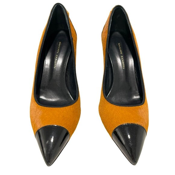 Giuseppe Zanotti Pony Hair Pointed Toe Heels Shoes Sz 38 US 8 NEW - Picture 4 of 10